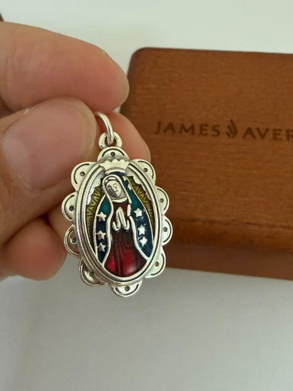 James Avery Enamel Virgin of Guadalupe Charm